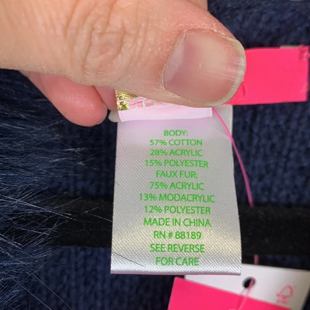 NWT Lilly Pulitzer Rainie navy sweater wrap
